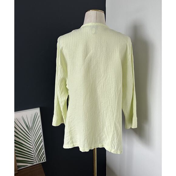 Eileen Fisher Women’s Linen Top Woven Linen Long Shirt Buttoned - Picture 10 of 10